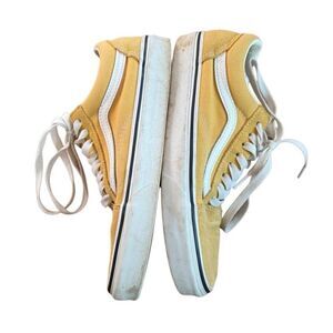 Vans Old Skool Unisex Sneaker Low Top Shoes in Yellow & White Size US 8 (Womens)